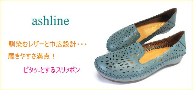 ashline アシュライン as18082gr ブルーグリン トップ画像